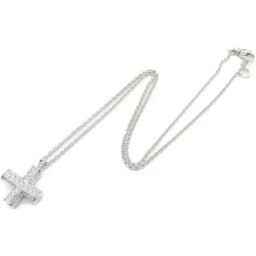 Pre-owned Jewellery, female, , Size: ONE SIZE Pre-owned White Gold necklaces - Bvlgari Vintage - Modalova