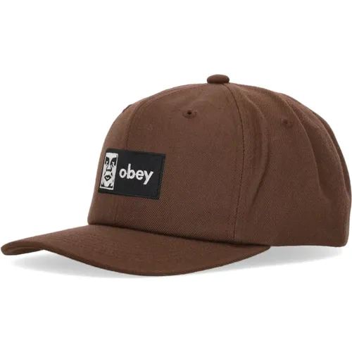 Classic Snapback Curved Visor Cap , male, Sizes: ONE SIZE - Obey - Modalova