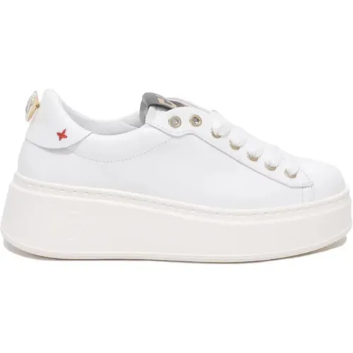 Leather Sneakers with Jewel Details , female, Sizes: 7 UK, 4 UK, 5 UK, 6 UK - Gio+ - Modalova