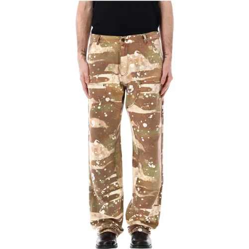 Straight Trousers, male, , Size: L Mens Clothing Trousers Military Green Ss24 - Msgm - Modalova