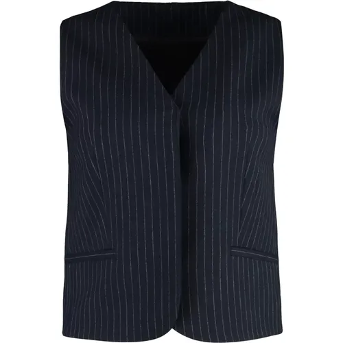 Pin-striped Single-breasted Vest , Damen, Größe: S - Calvin Klein - Modalova