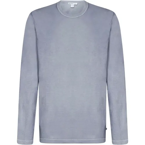 Mens Clothing T-Shirts Polos Grey Ss24 , male, Sizes: M - James Perse - Modalova