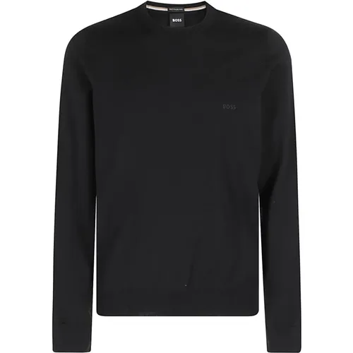 Woll Rundhals Pullover , Herren, Größe: L - Hugo Boss - Modalova