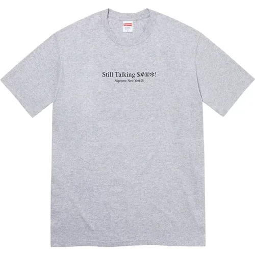 Classic Talking Tee Heather Grey , male, Sizes: 2XL, L, XL, S - Supreme - Modalova