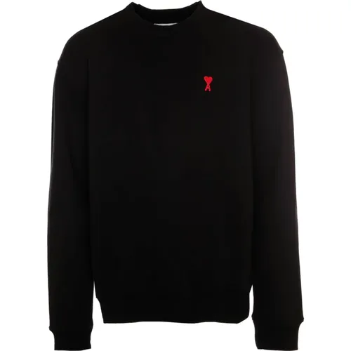 Rotes Label Sweatshirt , Herren, Größe: XL - Ami Paris - Modalova