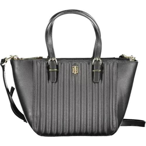 Schwarze Damenhandtasche mit abnehmbarem Riemen - Tommy Hilfiger - Modalova