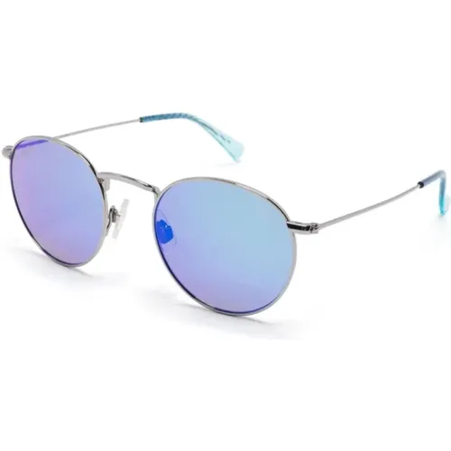 Pukaua B667-17B Shiny Silver W/Blue & Green Sunglasses - Maui Jim - Modalova