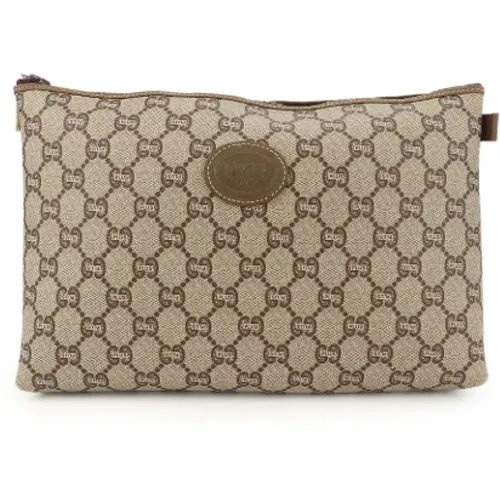 Pre-owned Clutches, female, , Size: ONE SIZE Pre-owned Canvas clutches - Gucci Vintage - Modalova