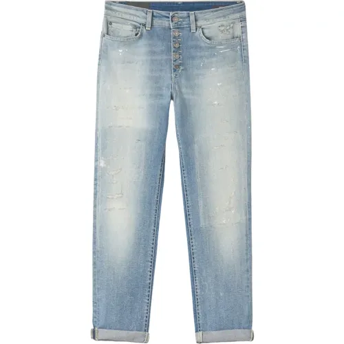 Stylish Cropped Jeans , female, Sizes: W26 - Dondup - Modalova
