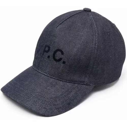 Caps, unisex, , Size: 58 CM Eden Indigo Printed Logo Cap - A.p.c. - Modalova