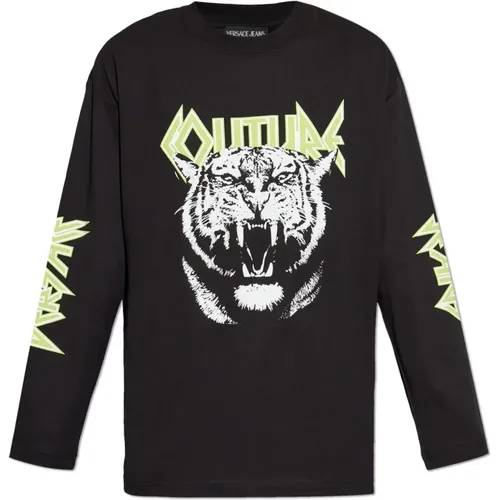Long Sleeve Tops, male, , Size: S Long Sleeve T-shirt - Versace Jeans Couture - Modalova