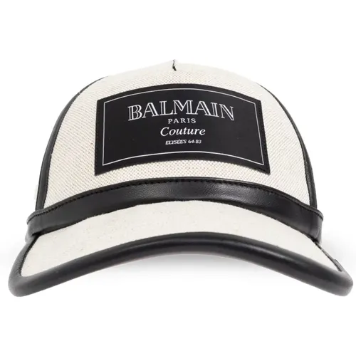 Caps, female, , Size: ONE SIZE Cap with logo - Balmain - Modalova