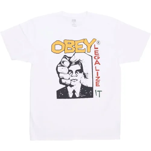 T-Shirts, male, , Size: XL Legalize It Classic Pigment Tee - Obey - Modalova