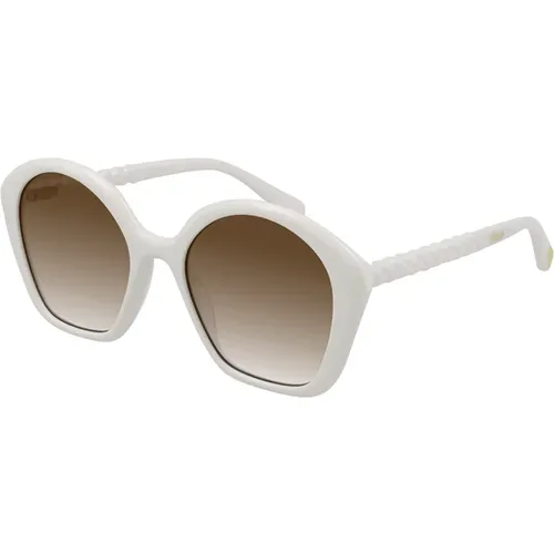 Braune Gläser Sonnenbrille , unisex, Größe: 49 MM - Chloé - Modalova