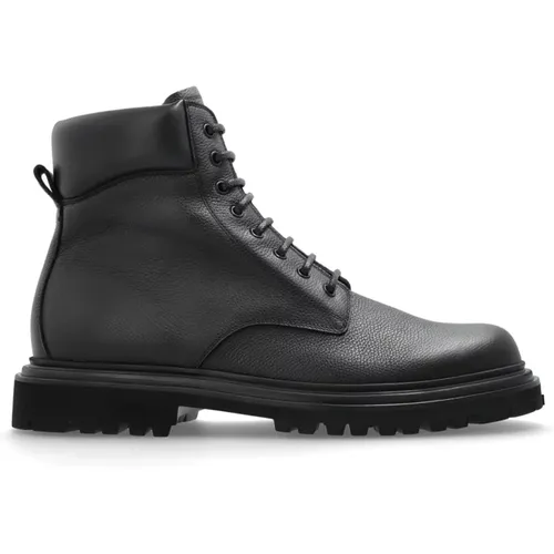 Lace-up Boots, male, , Size: 13 US Leather ankle boots - Dolce & Gabbana - Modalova