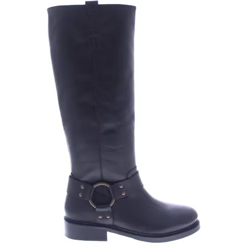 Eleganter Hoher Stiefel - Kaffeebohne , Damen, Größe: 37 EU - Bronx - Modalova