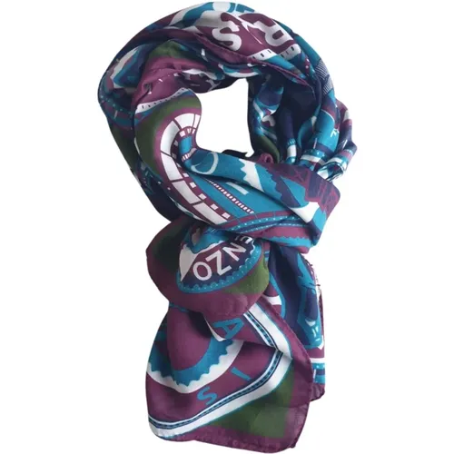 Scarves, female, , Size: ONE SIZE Multicolored Pashmina Shawl - Kenzo - Modalova