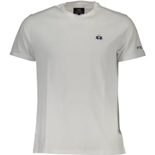 Weißes Besticktes Logo-T-Shirt , Herren, Größe: L - LA MARTINA - Modalova