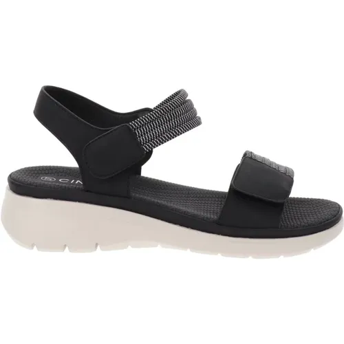 Damen Sandalen aus Kunstleder und Stoff , Damen, Größe: 41 EU - Cinzia Soft - Modalova