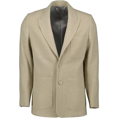 Blazers, male, , Size: S Wool blazer with peak lapel - Dior - Modalova