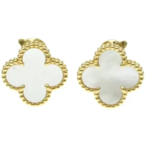 Pre-owned Gold earrings , female, Sizes: ONE SIZE - Van Cleef & Arpels Pre-owned - Modalova