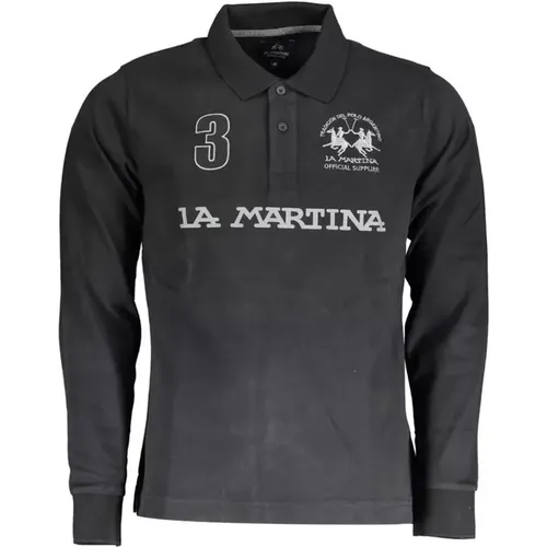 Polo Shirts, male, , Size: L Cotton Polo Shirt Logo Embroidery - LA MARTINA - Modalova