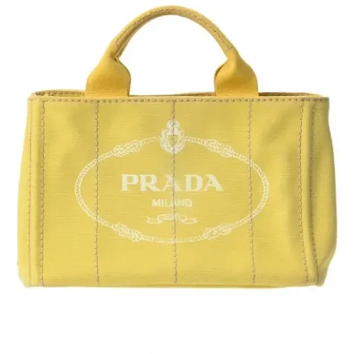 Pre-owned Tote Bags, female, , Size: ONE SIZE Pre-owned Canvas prada-bags - Prada Vintage - Modalova