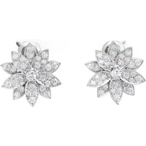 Pre-owned White Gold earrings , female, Sizes: ONE SIZE - Van Cleef & Arpels Pre-owned - Modalova