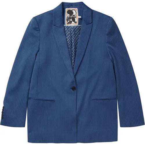 Blazers, female, , Size: S Lussima Blazer with Pinstripe Print - Munthe - Modalova