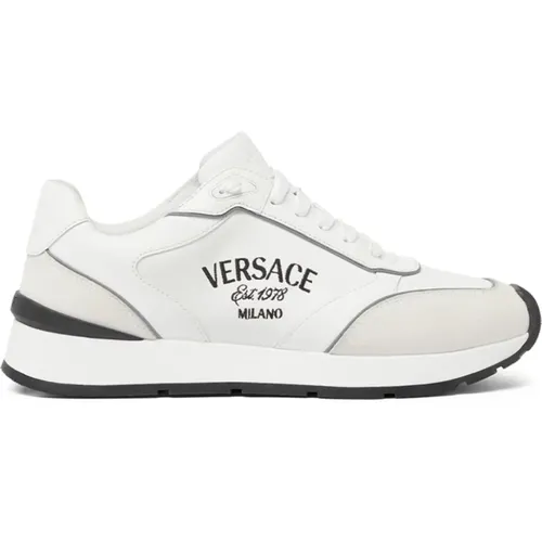 Weiße Sneakers für Männer , Herren, Größe: 39 EU - Versace - Modalova