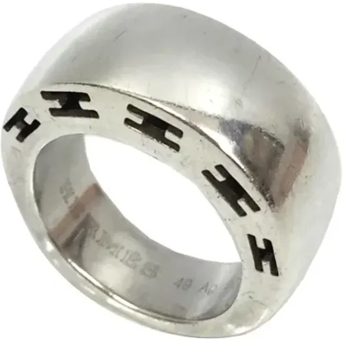 Pre-owned Jewellery, female, , Size: ONE SIZE Pre-owned Silver rings - Hermès Vintage - Modalova