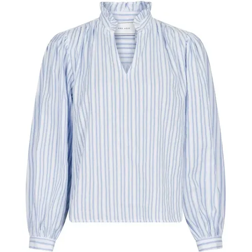 Striped Blouse with Puff Sleeves , female, Sizes: M, XL, XS, 2XL, L, S - NEO NOIR - Modalova