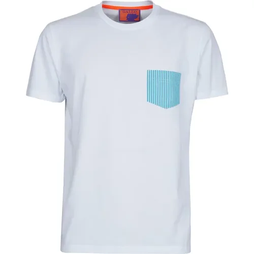 Baumwoll-T-Shirt mit Taschenmotiv - Gallo - Modalova