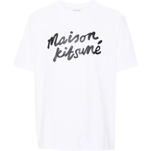 T-Shirts , male, Sizes: XL, L, M - Maison Kitsuné - Modalova