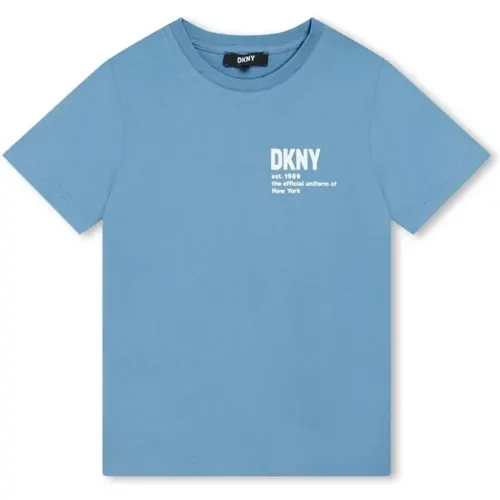 Himmelblaues T-Shirt,Paglia Tee - DKNY - Modalova