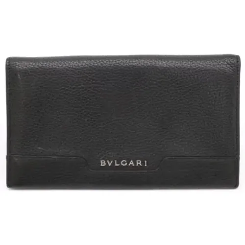 Pre-owned Wallets, male, , Size: ONE SIZE Pre-owned Leather wallets - Bvlgari Vintage - Modalova