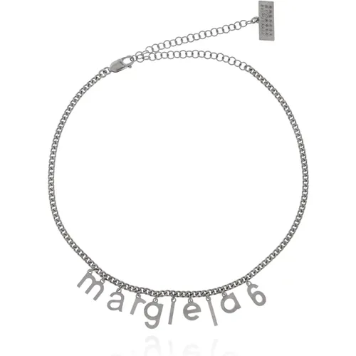 Necklaces, female, , Size: ONE SIZE Necklace with logo - MM6 Maison Margiela - Modalova