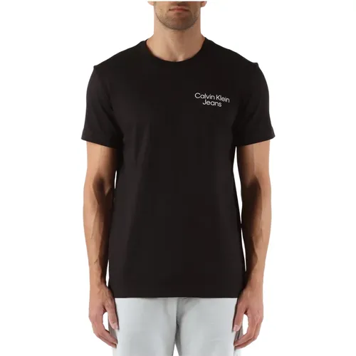 Baumwoll-Logo-Print-T-Shirt , Herren, Größe: L - Calvin Klein Jeans - Modalova