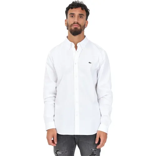 Weißes elegantes Herrenhemd , Herren, Größe: XL - Lacoste - Modalova