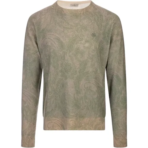 Paisley Wool Crew-Neck Sweater , male, Sizes: XL, L, M - ETRO - Modalova