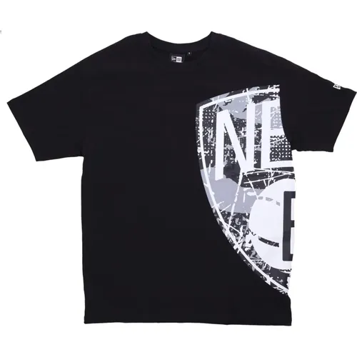 T-Shirts, male, , Size: L Brooklyn Nets Logo Tee /White - new era - Modalova