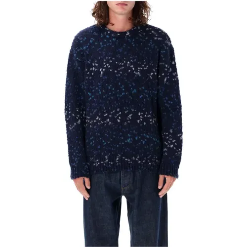 Marineblauer Melierter Strickpullover Aw24 - YMC You Must Create - Modalova