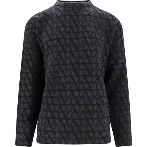 Men Clothing Knitwear Grey Aw23 , male, Sizes: L, XL - Valentino - Modalova