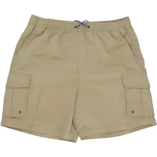 Casual Shorts, male, , Size: XL Cargo Shorts Khaki Nylon Elastic Drawstring - Element - Modalova