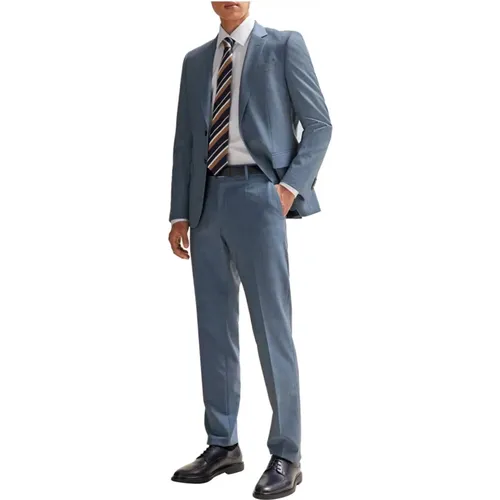 Single Breasted Suits, male, , Size: L Essential Slim Fit Two-Piece Suit - Hugo Boss - Modalova