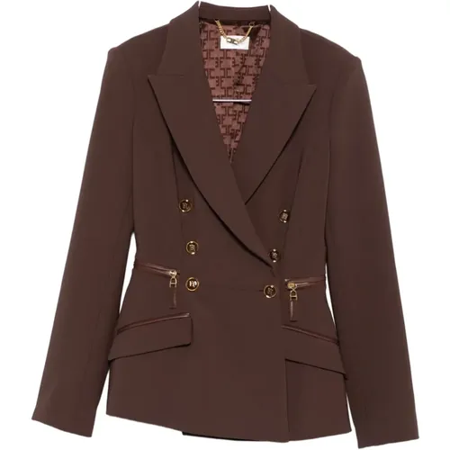 Blazers, female, , Size: XL Elegant Jacket Gi17256E2 Ea3 - Elisabetta Franchi - Modalova