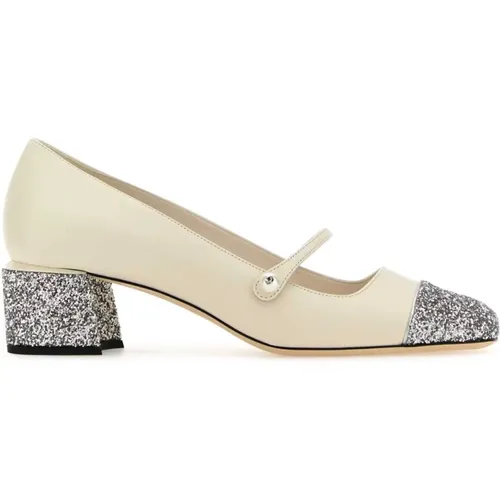 Ivory Nappa Leder Pumps , Damen, Größe: 36 1/2 EU - Jimmy Choo - Modalova