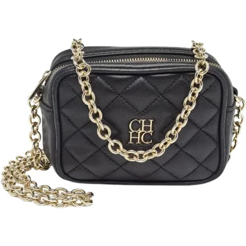 Pre-owned Cross Body Bags, female, , Size: ONE SIZE Pre-owned Leather shoulder-bags - Carolina Herrera Pre-owned - Modalova