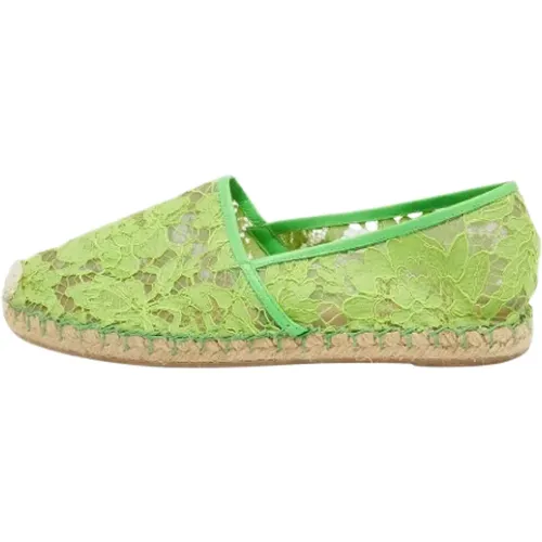 Pre-owned Flats, female, , Size: 10 US Pre-owned Lace espadrilles - Valentino Vintage - Modalova