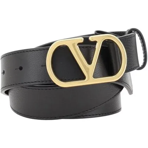 Belts, female, , Size: 95 CM VLogo Belt with Contrasting Buckle - Valentino Garavani - Modalova